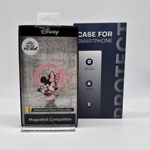 Disney Minnie Mouse iPhone 12/13 Pro Max Case MagSafe Compatible Bundle New